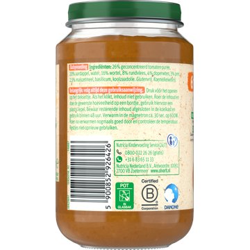 Olvarit 6+ Maanden Tomaat Rundvlees Aardappel 200g
