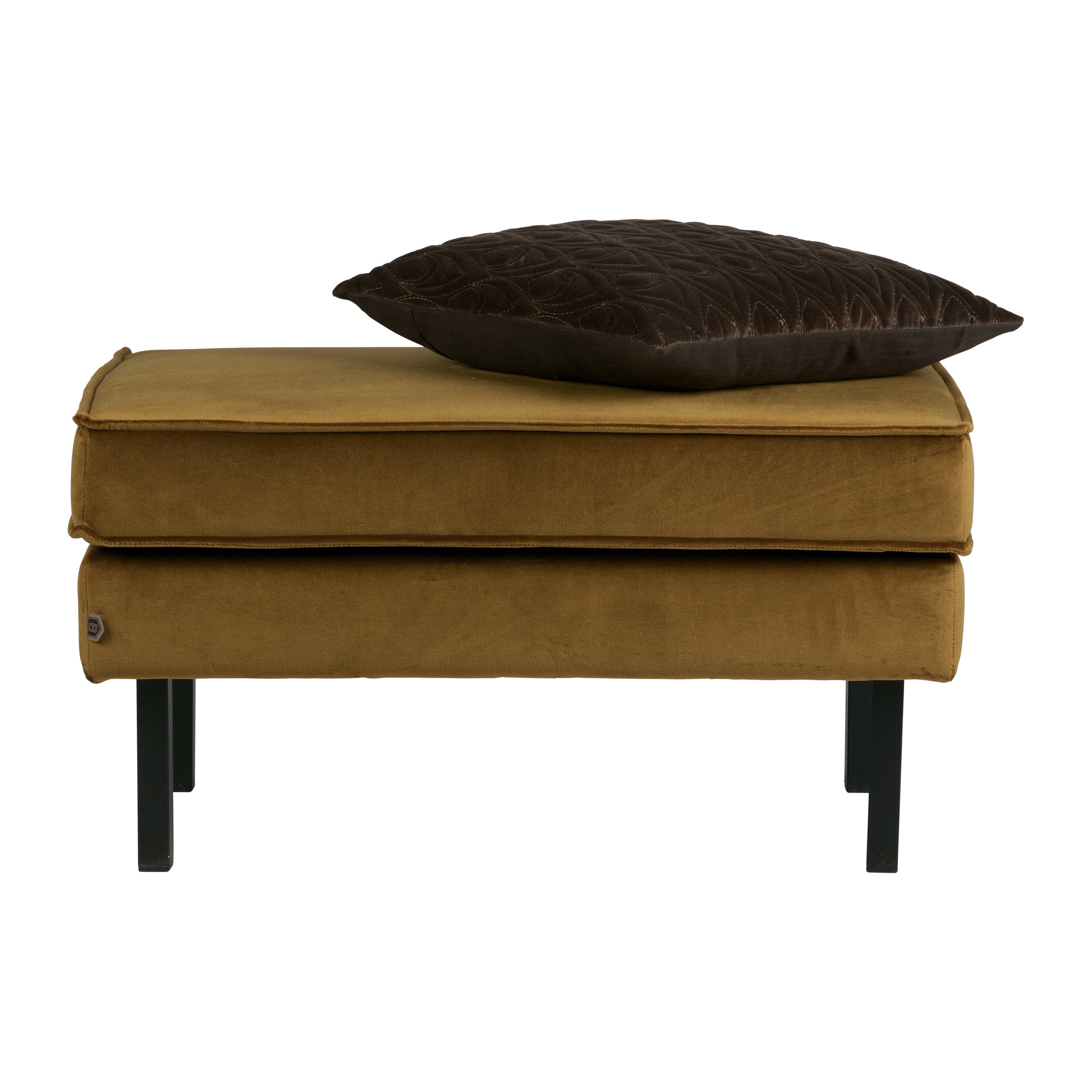 WOOOD Rodeo Hocker - Velvet - Honinggeel