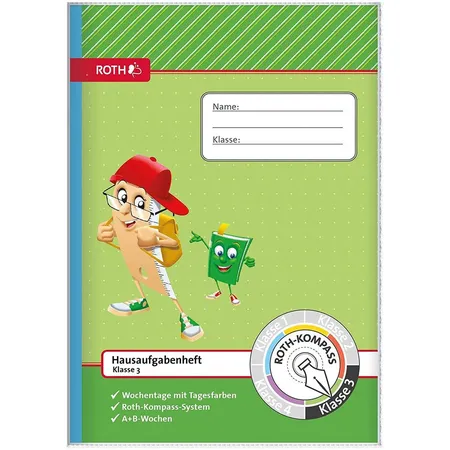 Roth Hausaufgabenheft Kompass 3. Klasse, A5