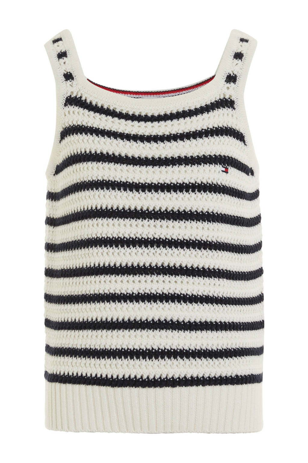 Tommy Hilfiger gestreepte singlet donkerblauw/ecru