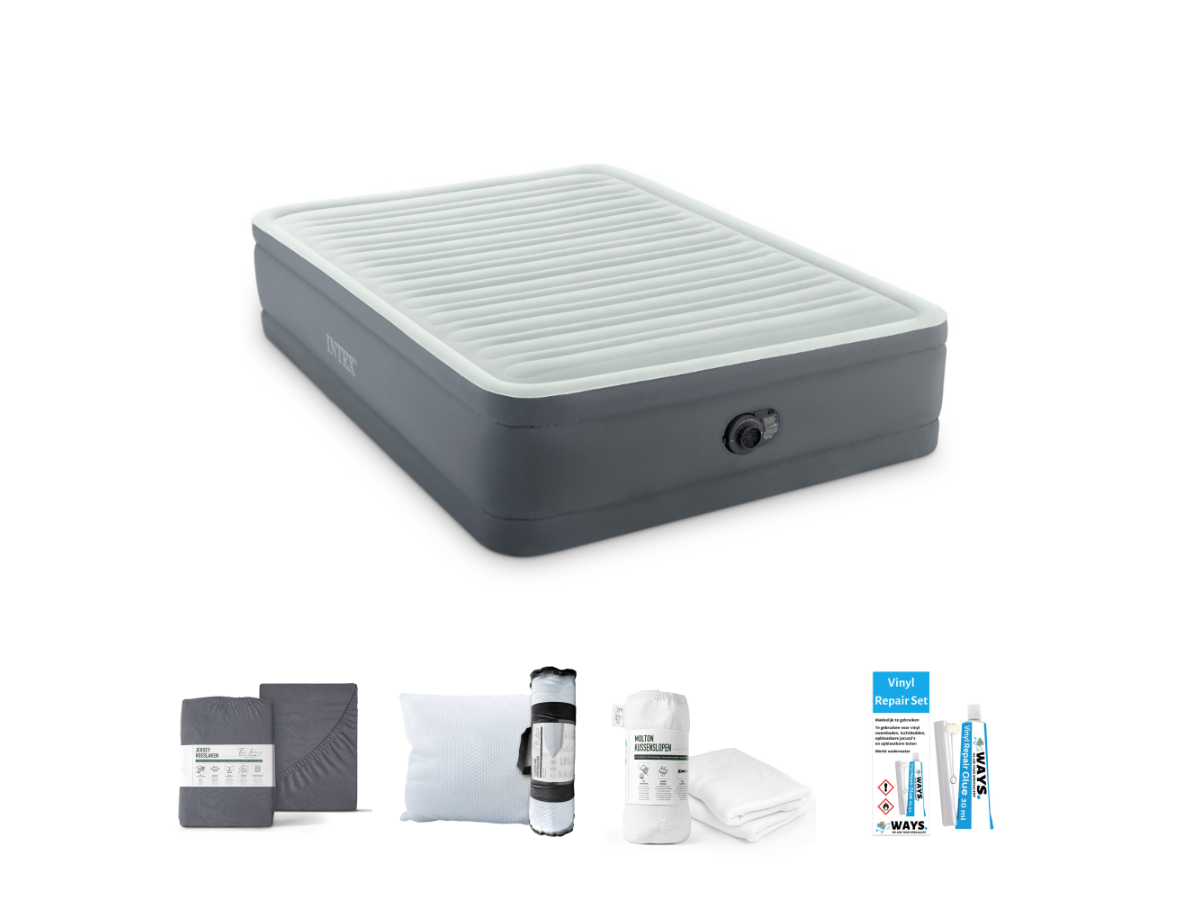 Intex PremAire I 203 x 152 cm Luchtbedset - 5-delig