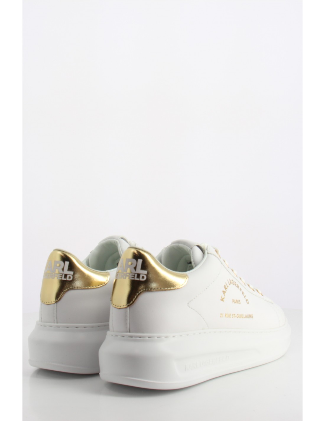 karl lagerfeld Baskets de ville Femme Kapri Maison Karl Lace Cuir Blanc/Doré
