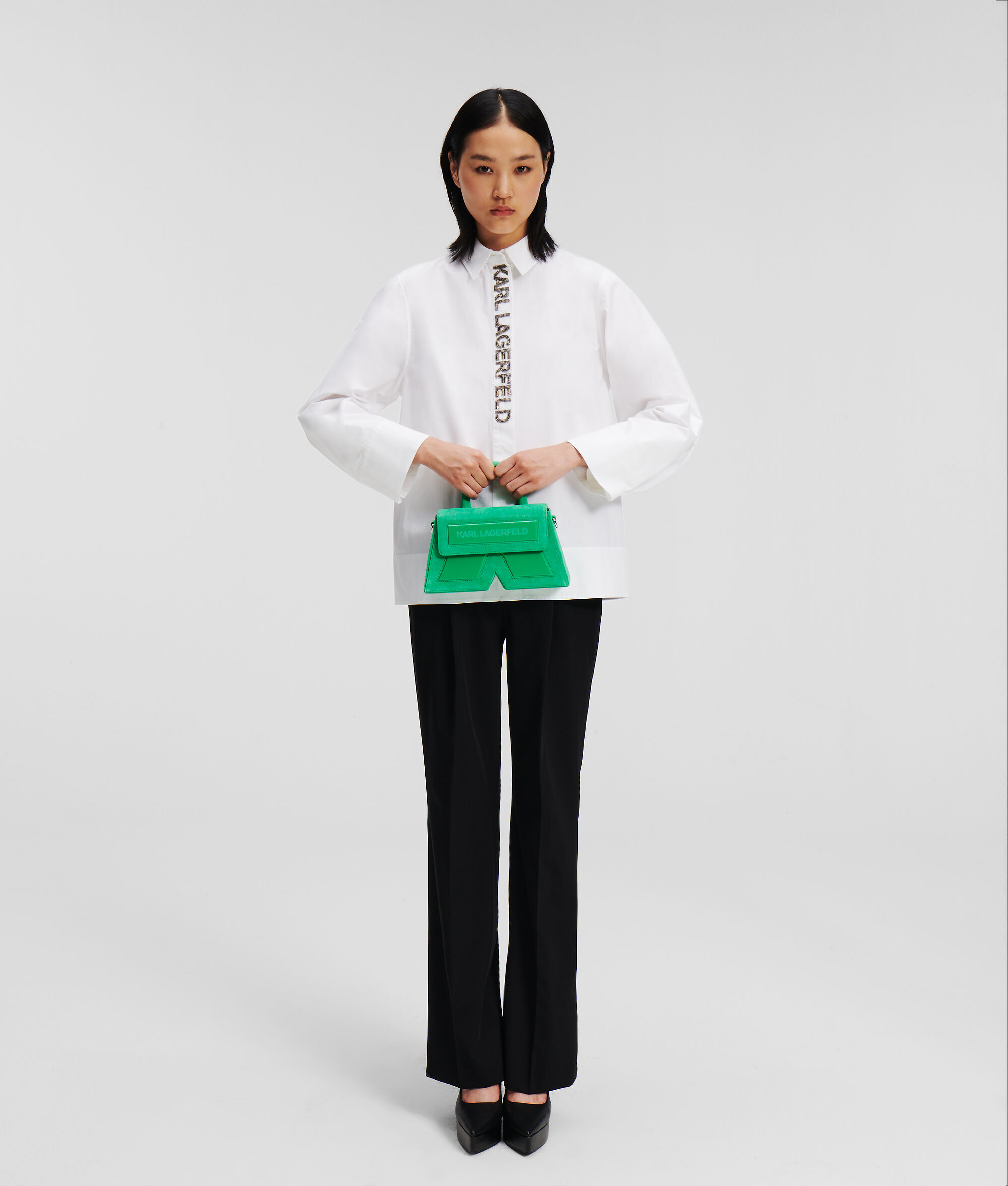 CHEMISE À PATTE DE BOUTONNAGE AVEC LOGO KARL