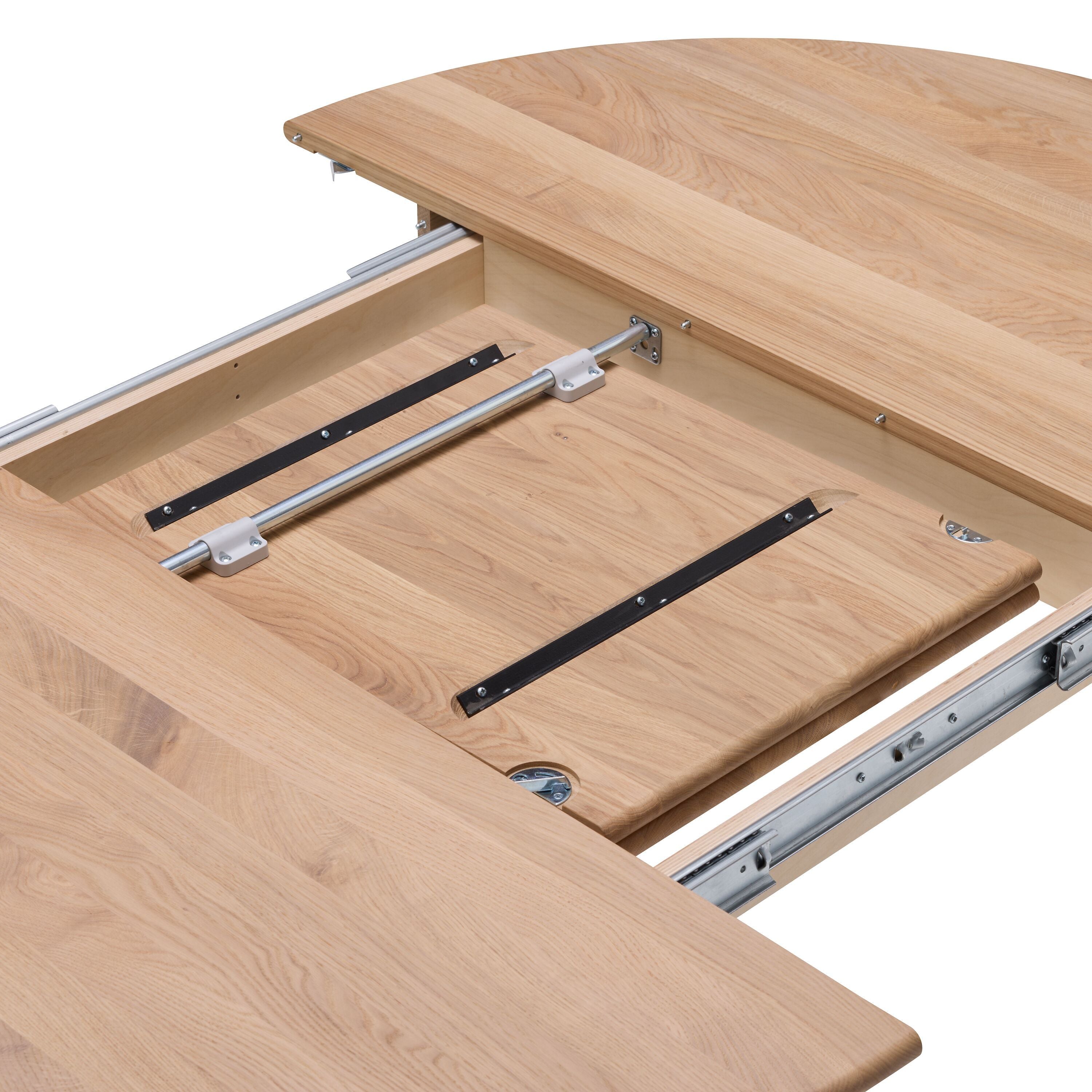 PURO Ausziehtisch - Eiche weiss / H: 75.0 cm