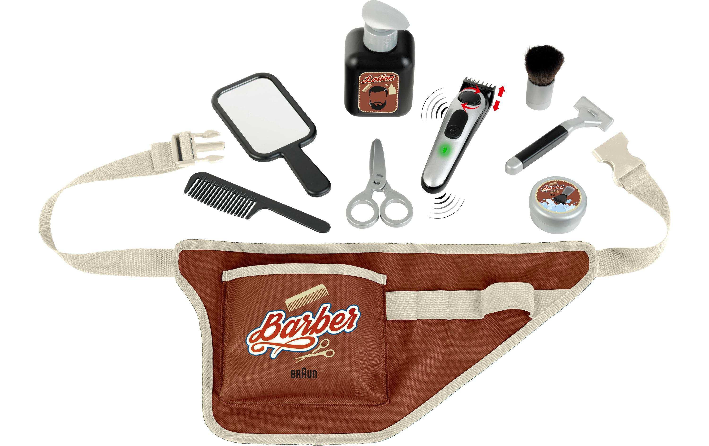 Handwerker Barbergürtel mit ZubehörBraun Barbier-Set I Bauchtasche