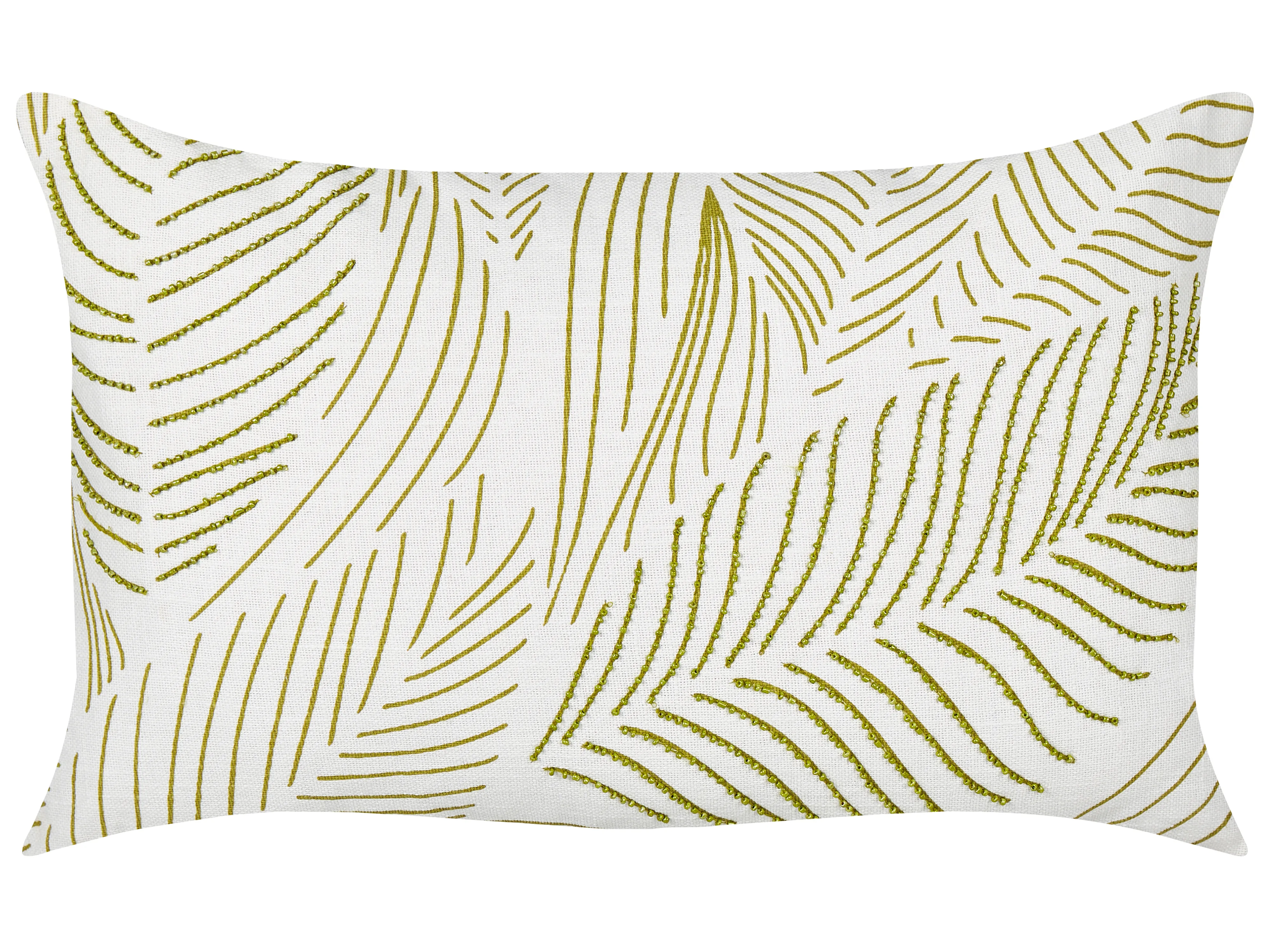 Set van 2 sierkussens SPANDOREA Katoen 30 x 50 cm Groen bladpatroon