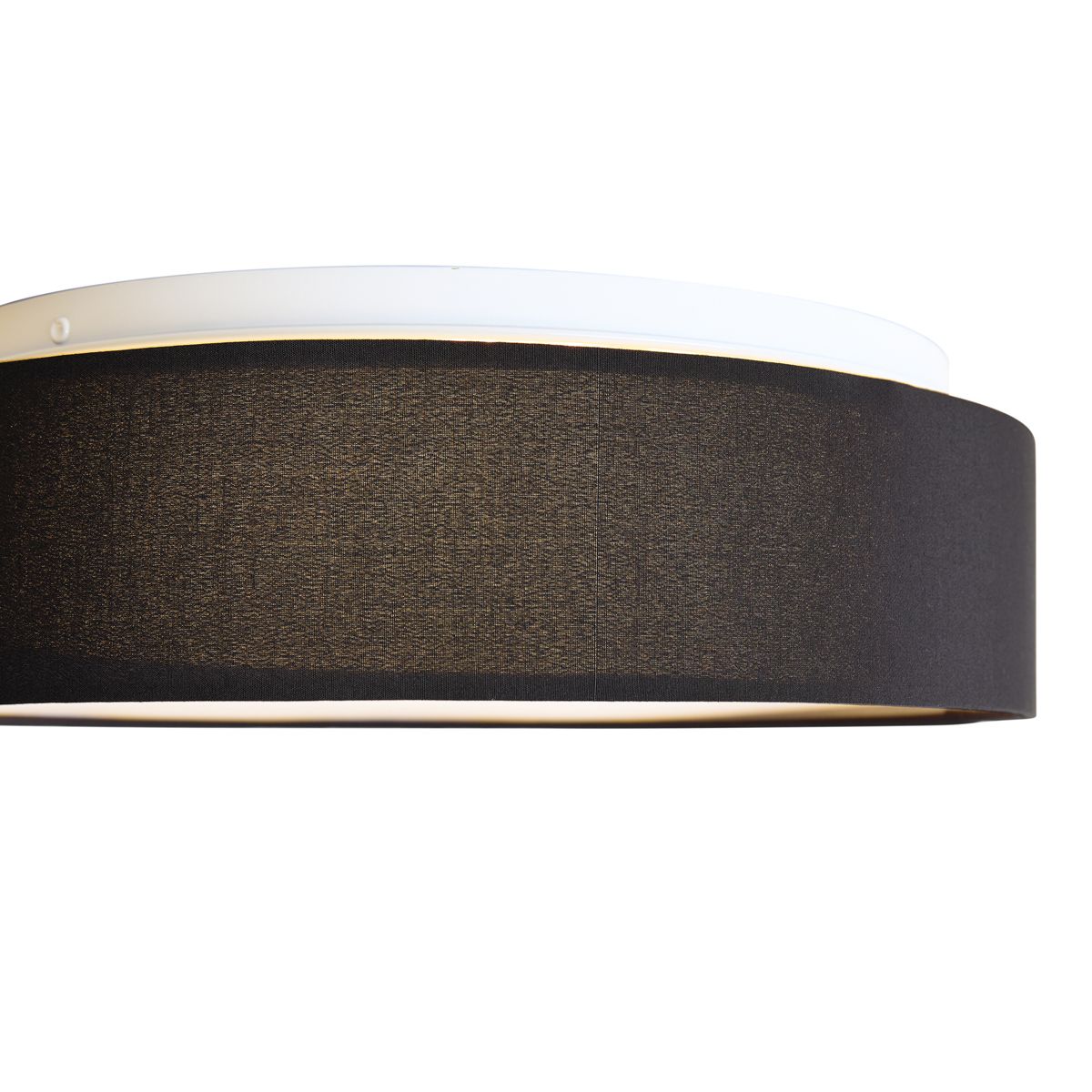 Smart plafondlamp zwart 35cm incl. LED en afstandsbediening - Flat drum