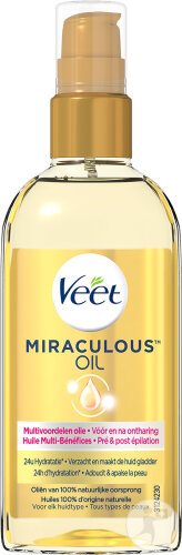Veet Miraculous Oil Huile Multi-Bénéfices Hydratante Pré Et Post Épilation Spray 100ml