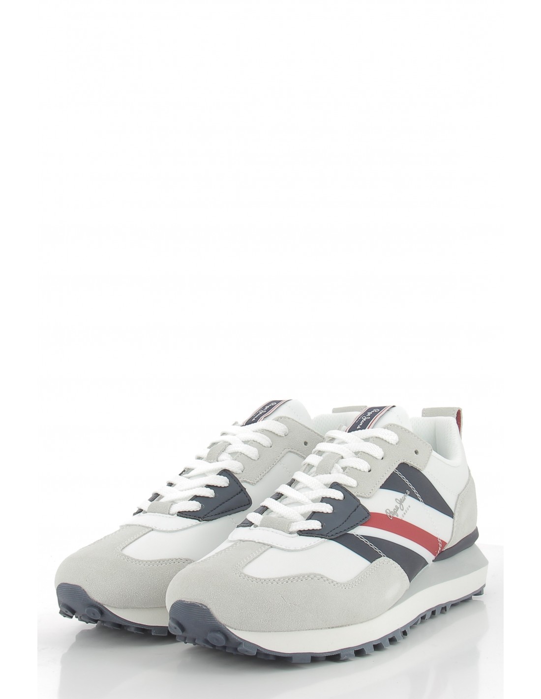 pepe jeans baskets de ville homme foster blanc/gris