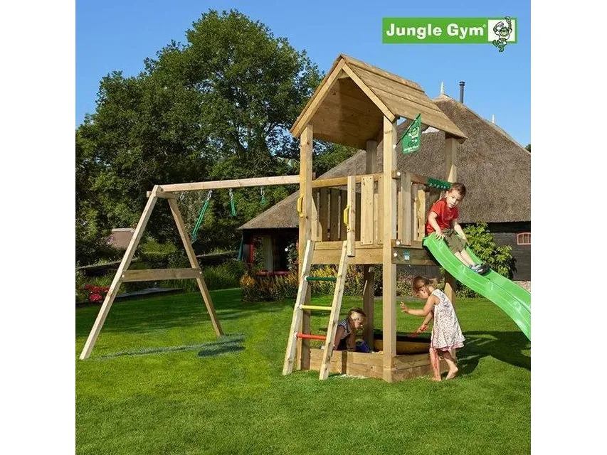 Jungle Gym Club legetårn komplet inkl. swing module xtra ekskl. rutschebane (804-284SB)