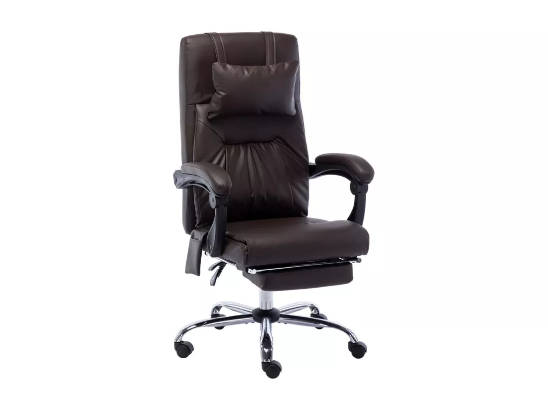 Prolenta Premium - Chaise de bureau de massage Marron Similicuir