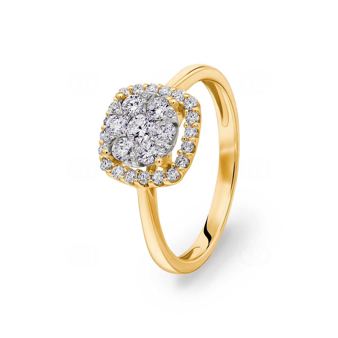 Verlobungsring 750/18 K Gelbgold mit Diamanten 0.50 ct H/si by CHRISTIAN