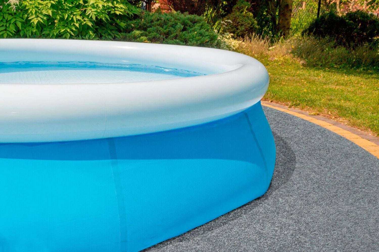 Kunstgras zwembadtapijt, rond, 300 cm in grijs
