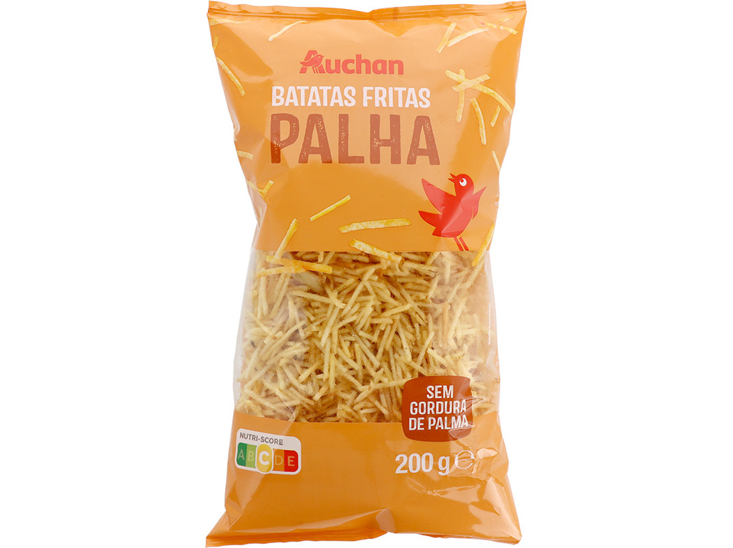BATATAS FRITAS AUCHAN PALHA 200 G