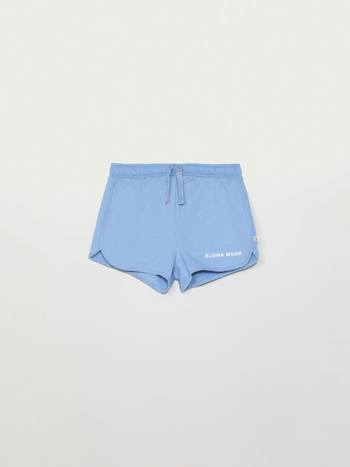 Conjunto de 4 shorts de fleece lisos e estampados - Oceano