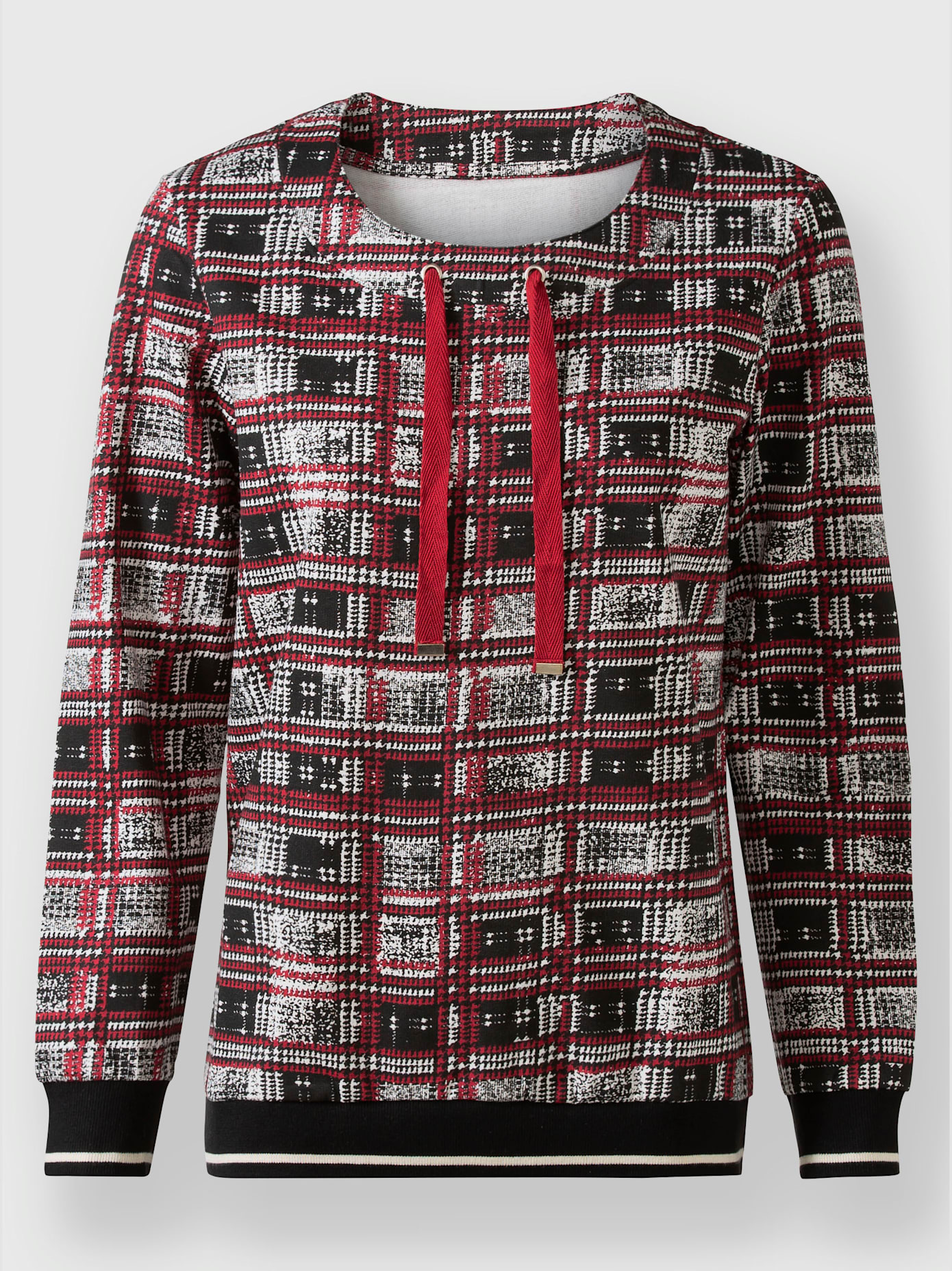 Sweat-shirt lien à nouer à l'encolure