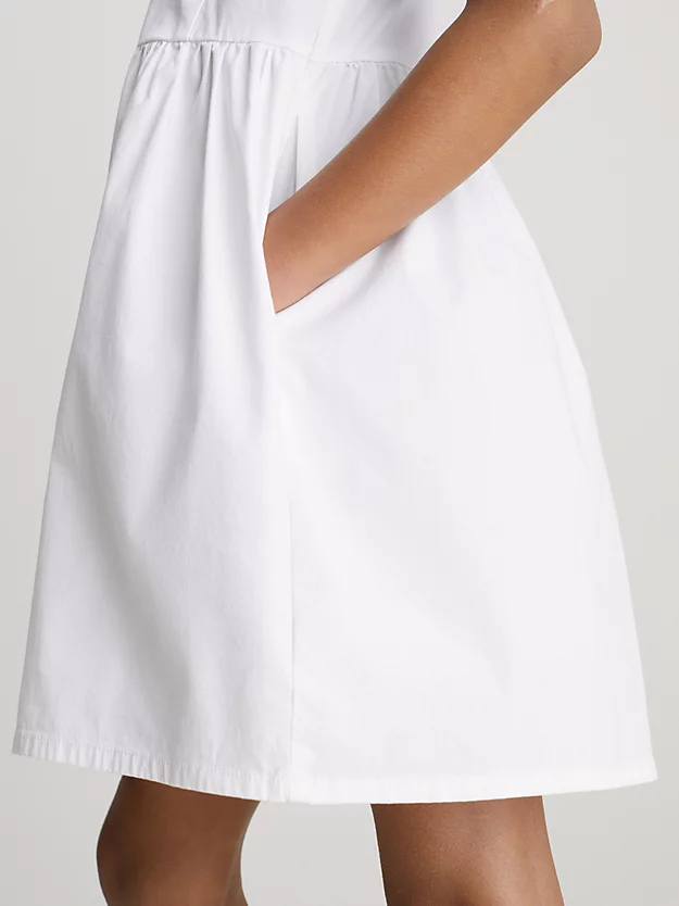 Vestido camisa de algodão sem mangas