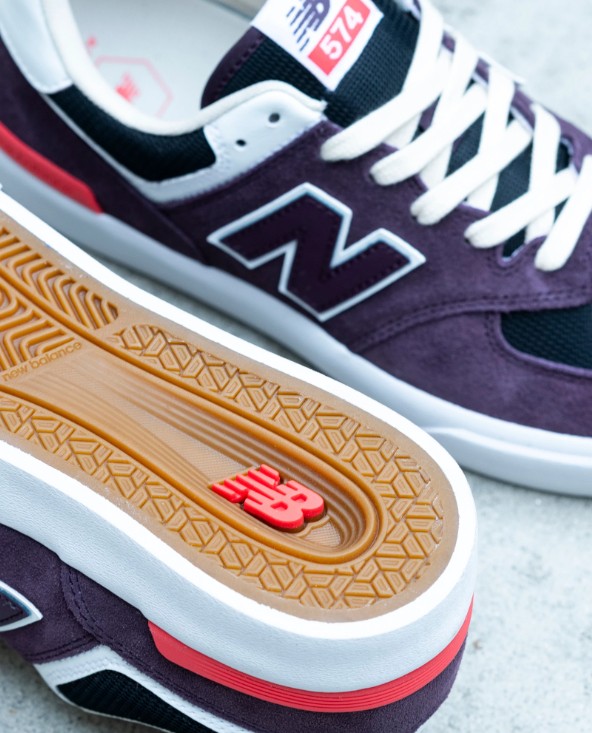 New Balance Numeric NM574 Plum Brown White 7 US / 40 EU