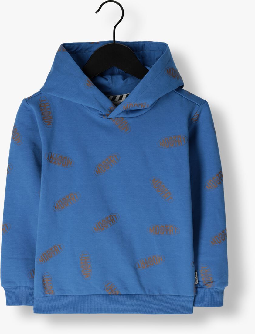 MOODSTREET blauwe moodstreet trui all over print hoody