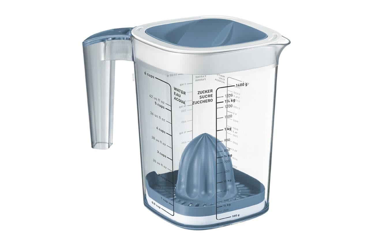 Messbecher Loft 15 dl, Blau/TransparentMessbecher aus transparentem Kunststoff