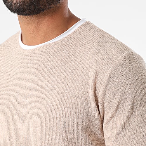 Pull 22075 Beige Chiné