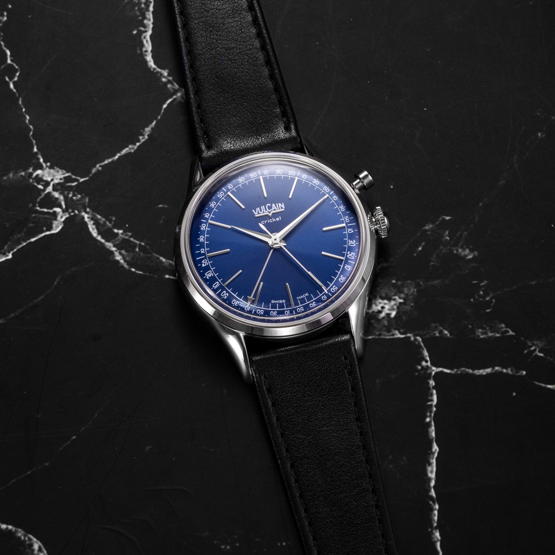 Vulcain Cricket President 39mm Blue Steel Caseback
