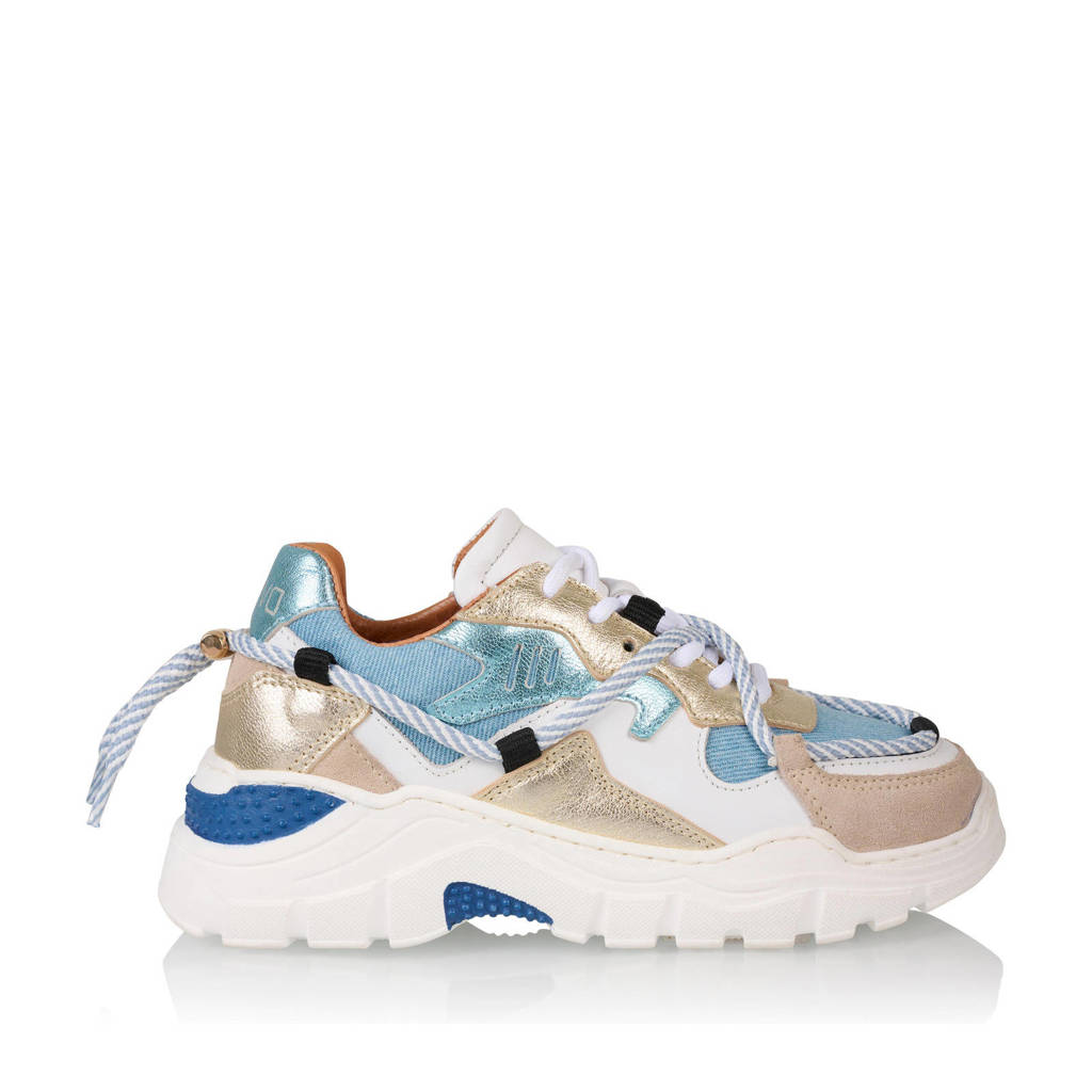DWRS Jupiterleren sneakers blauw