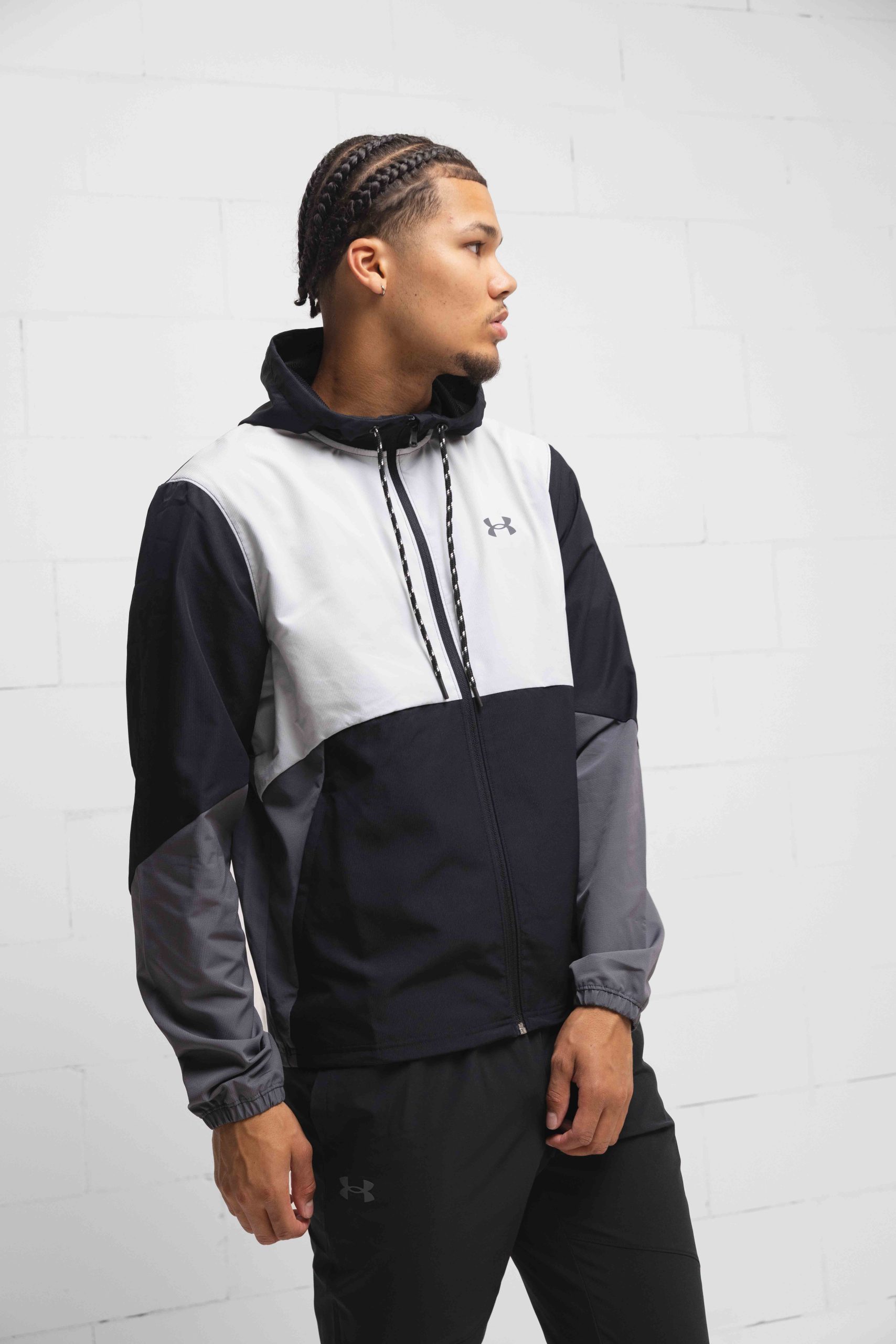 Under Armour Icon Legacy Windjack Heren Zwart/Wit/Grijs
