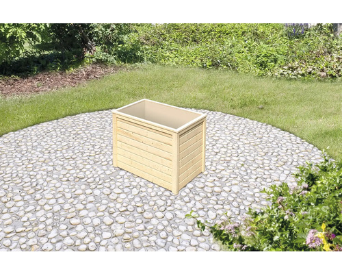 Verhoogd bed klassiek Karibu 0 98 x 65 x 62 cm naturel
