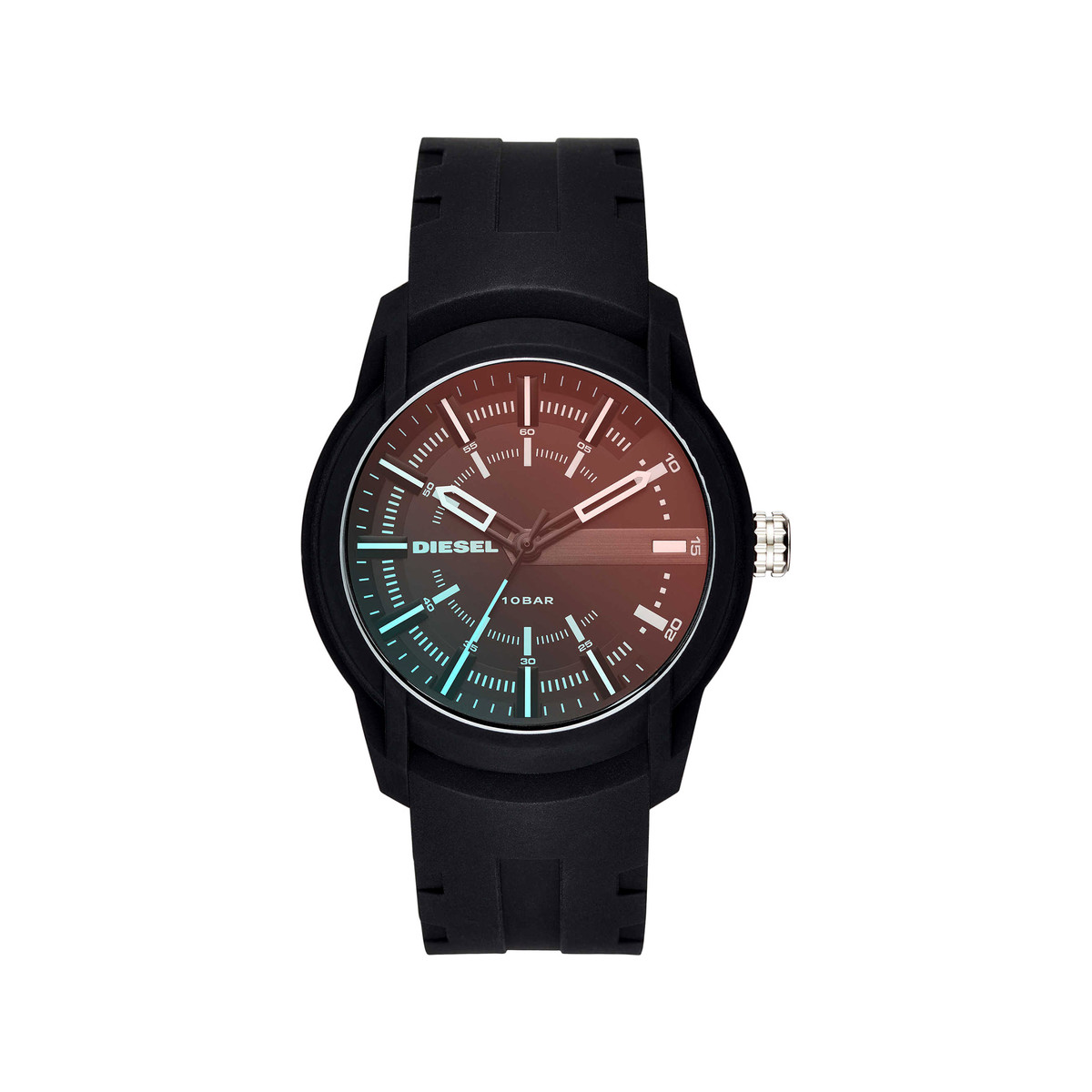 Montre Diesel homme acier noir silicone