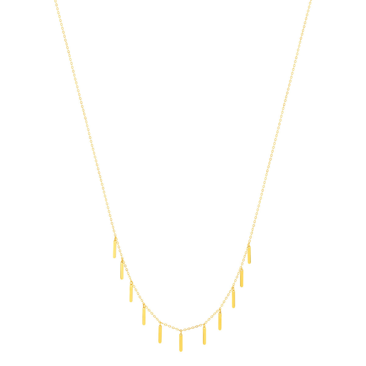 Collier or jaune 375 pampilles 43 cm