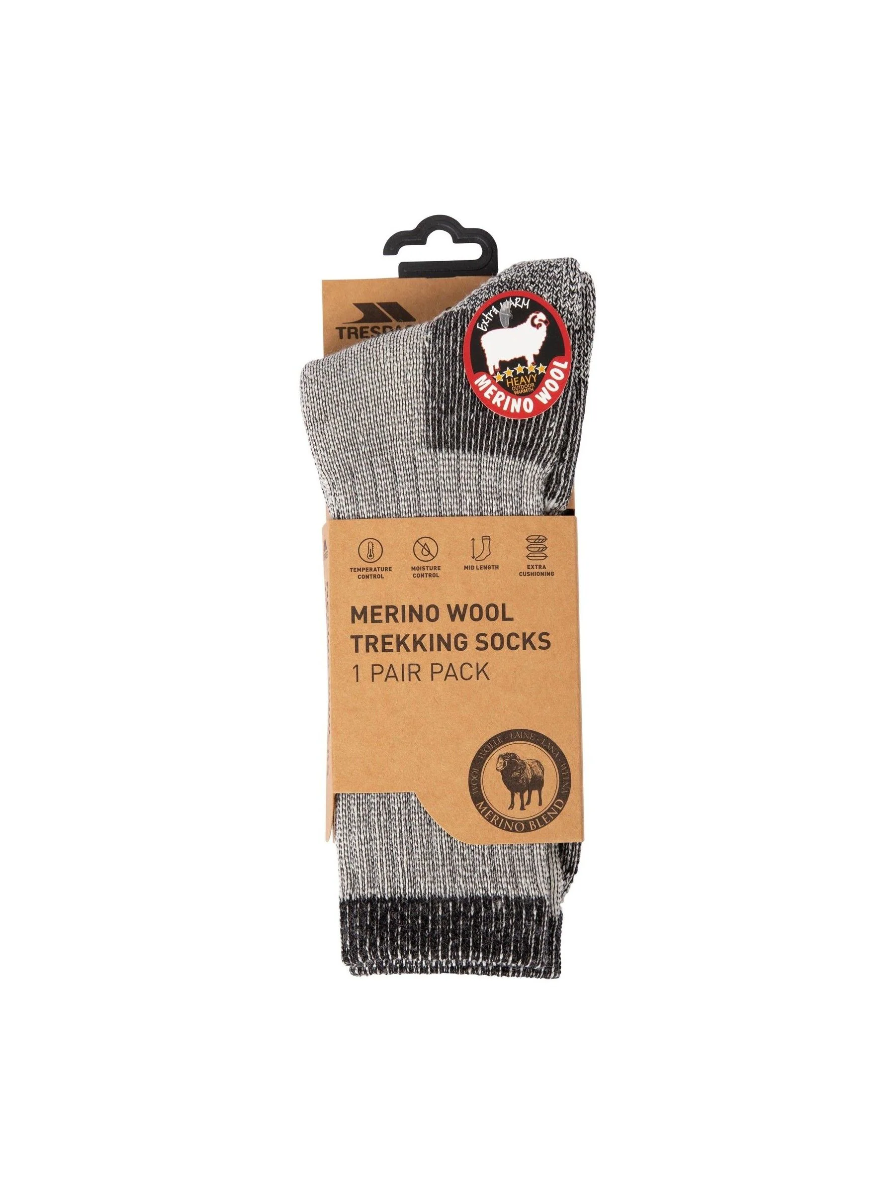 Trespass Male Grey Stroller Outdoor Socks