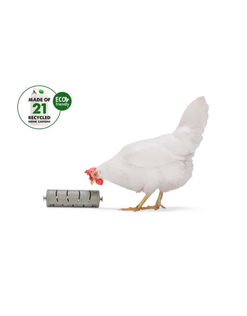 Beeztees Snackroller - Kippenspeeltje - 22.5x6.5x6.5 cm Grijs Groen