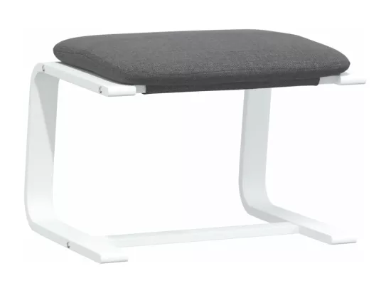 Repose-pied Gris foncé 51x41x40 cm Tissu