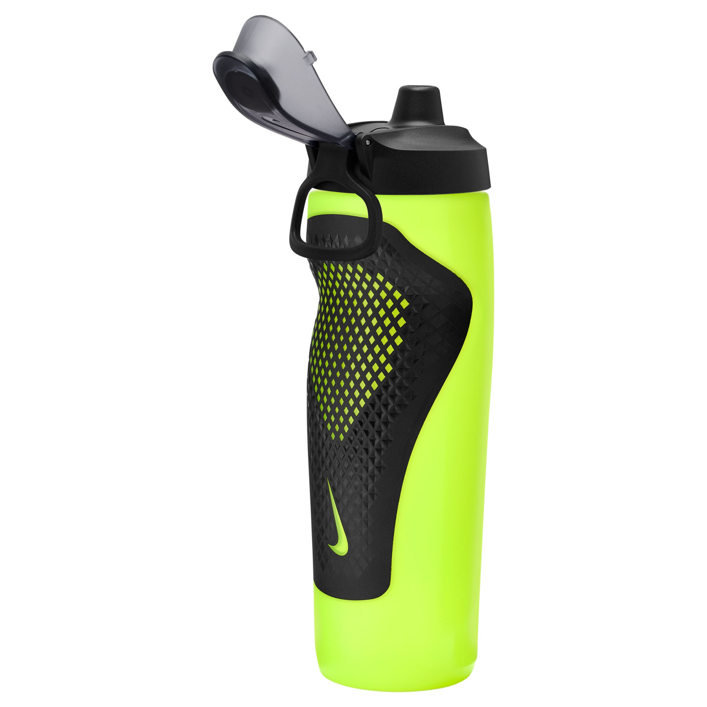 Nike Refuel Locking Bidon 709ML Neongeel Zwart