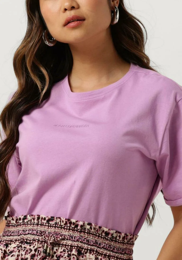 MSCH COPENHAGEN paarse msch copenhagen t-shirt mschterina organic small logo tee