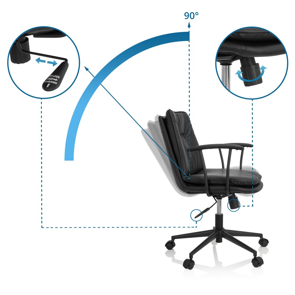 Home Office Bürostuhl SMALLO Kunstleder mit Armlehnen hjh OFFICE