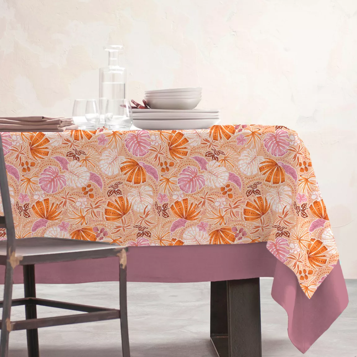 Nappe rectangulaire coton enduit (150 x 250 cm) Tenerife Multicolore