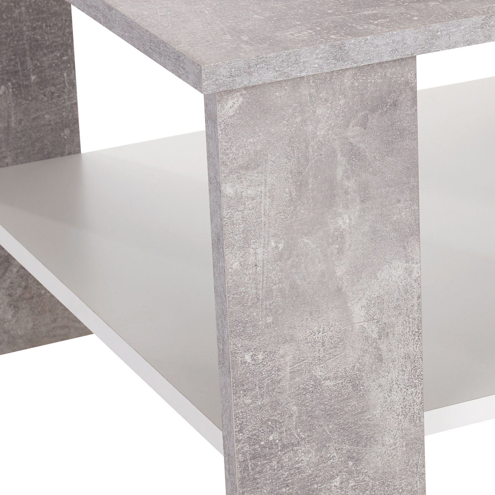 Couchtisch - Betonoptik-weiß - 90 cm breit