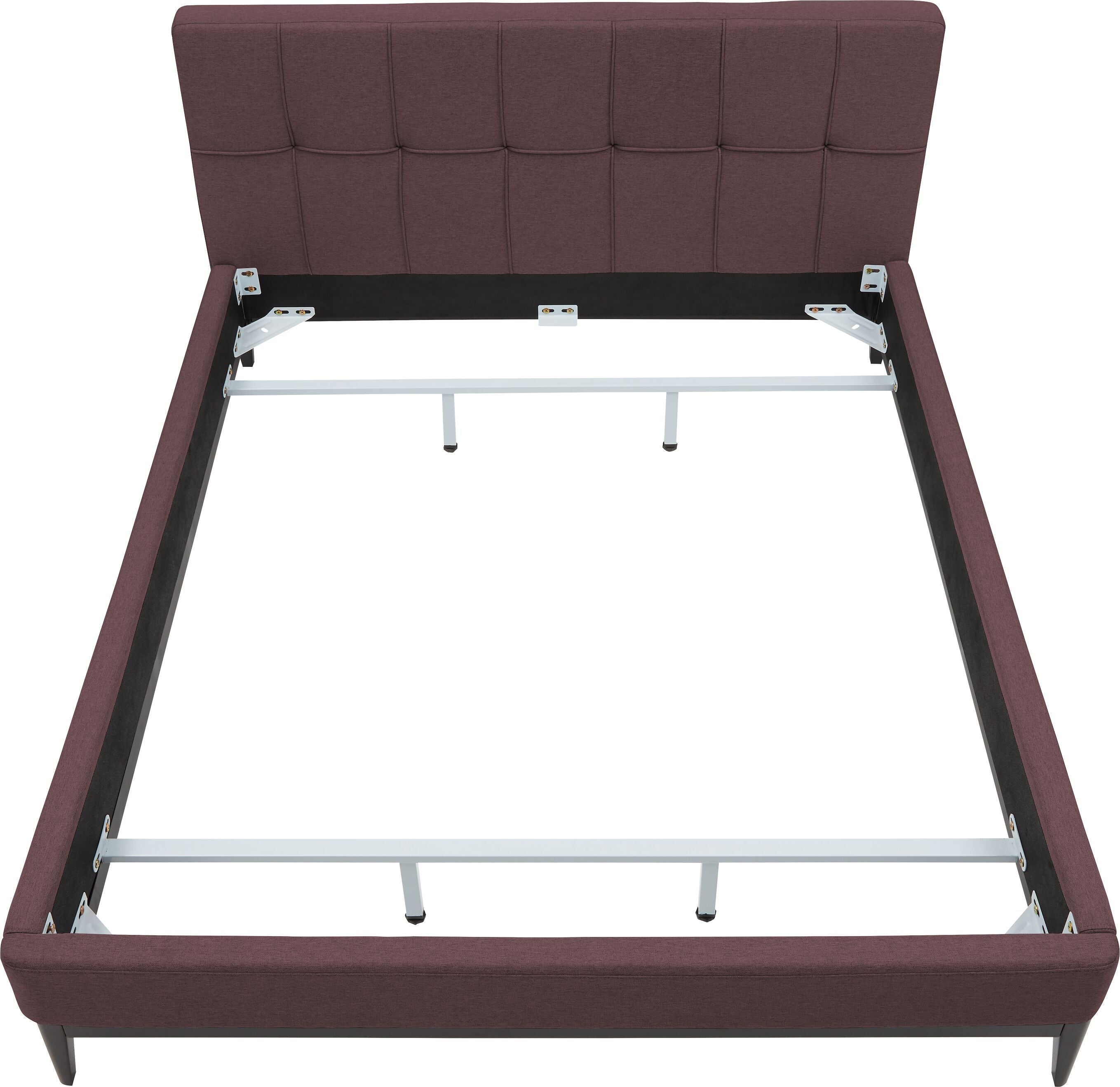 KOPENHAGEN Polsterbett - Braun / B: 180.0 cm x T: 200.0 cm