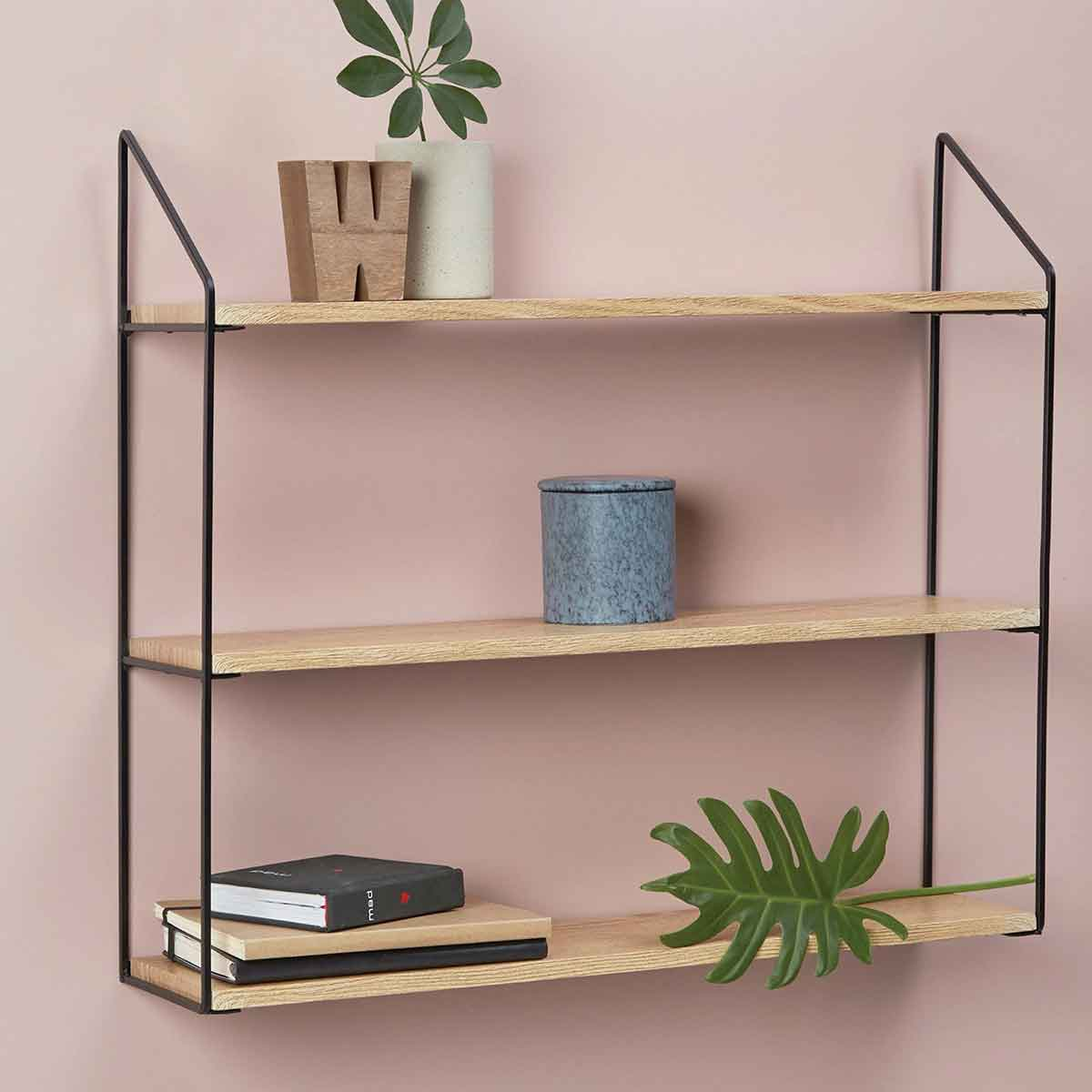 Houten wandrek Cara - 3plank