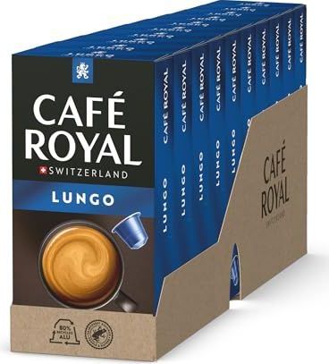 Café Royal Lungo Nespresso (R)* 100 compatibele aluminium koffiepads, sterkte 4/10, 10x10 verpakkingen