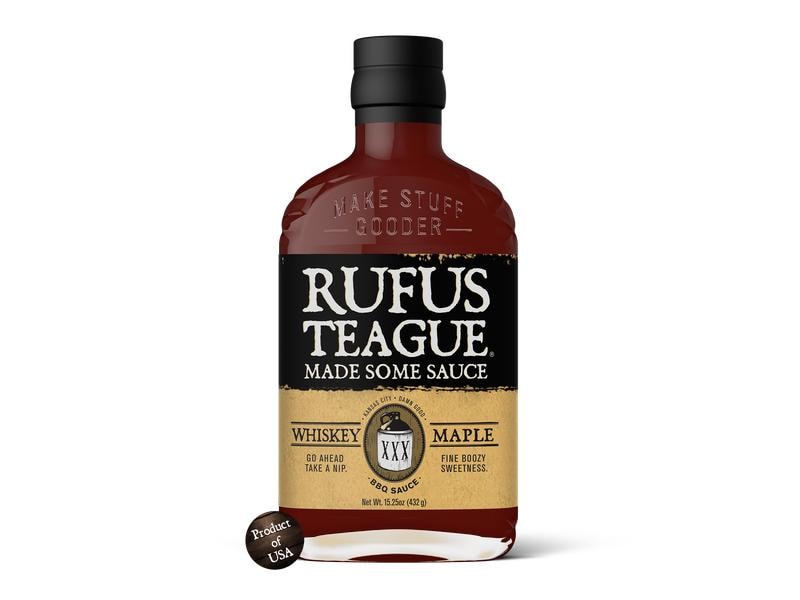 Rufus Teague Barbecue Sauce Whiskey Maple 432 g BBQ Sauce auf Tomatenbasis mit Whiskey und Ahornsirup