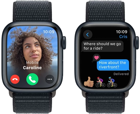 Apple Watch Series 9 GPS   Cellular 45mm Midnight Aluminium Case with Midnight Sport Loop