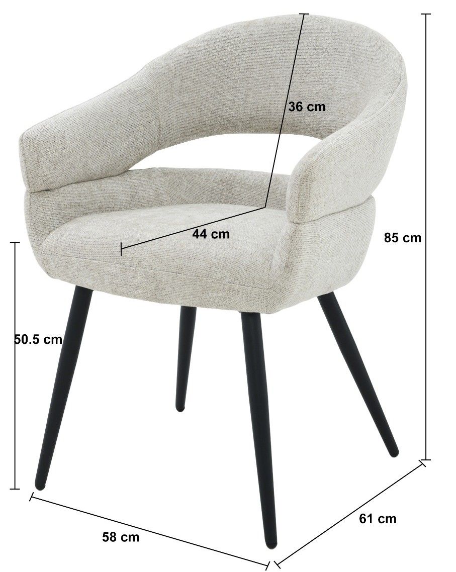 Eetkamerstoel Toffee Megan B58 x D62 x H85 cm