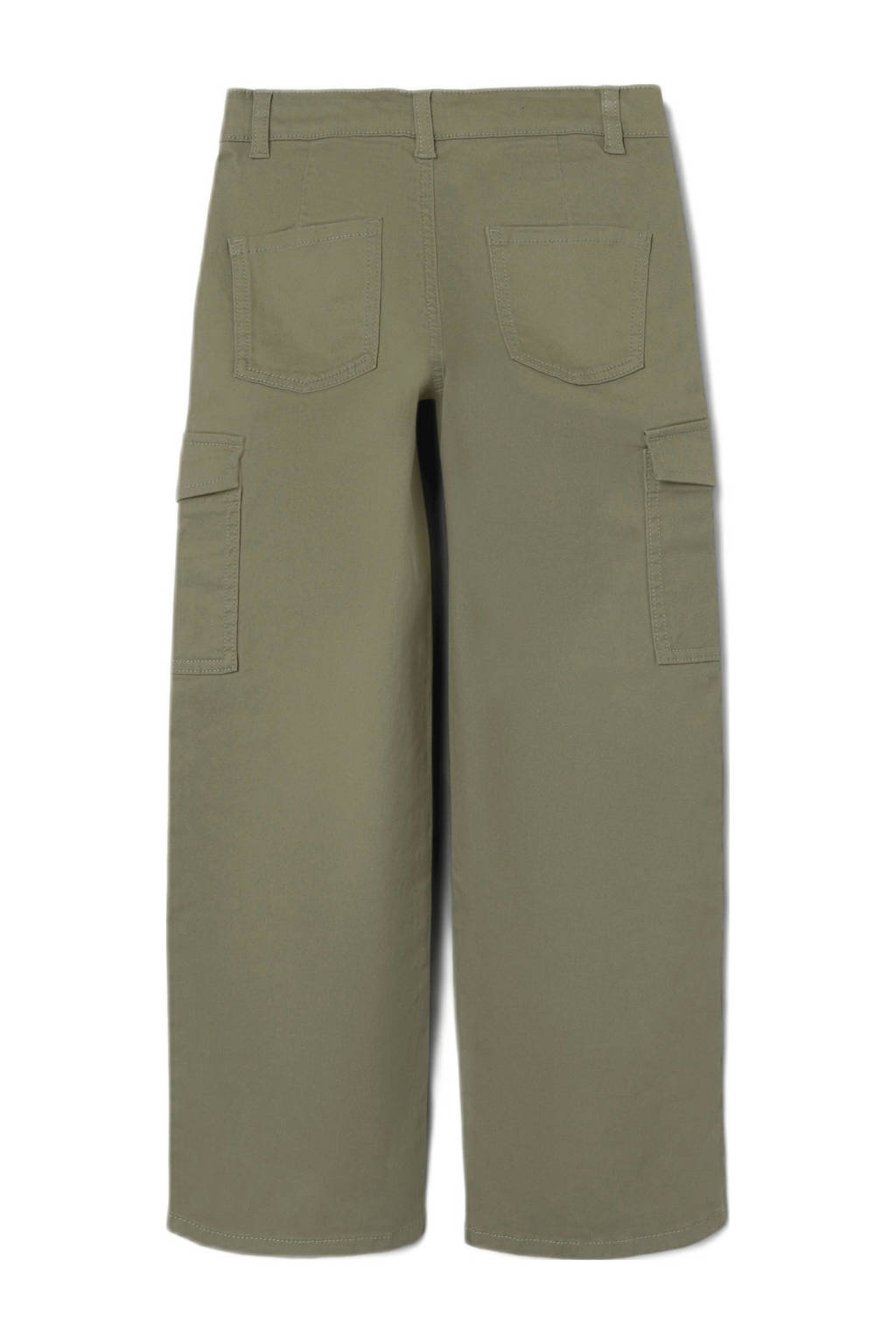 NAME IT wide leg cargobroek NKFROSE army groen