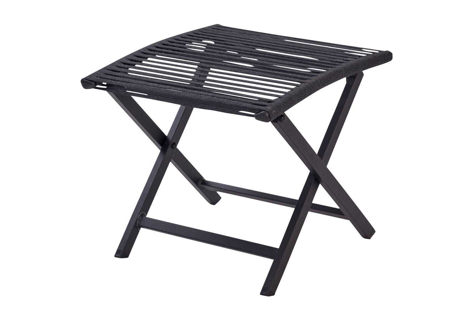 Garden FLAIR Fußhocker Outdoor LEIF schwarz /Rope