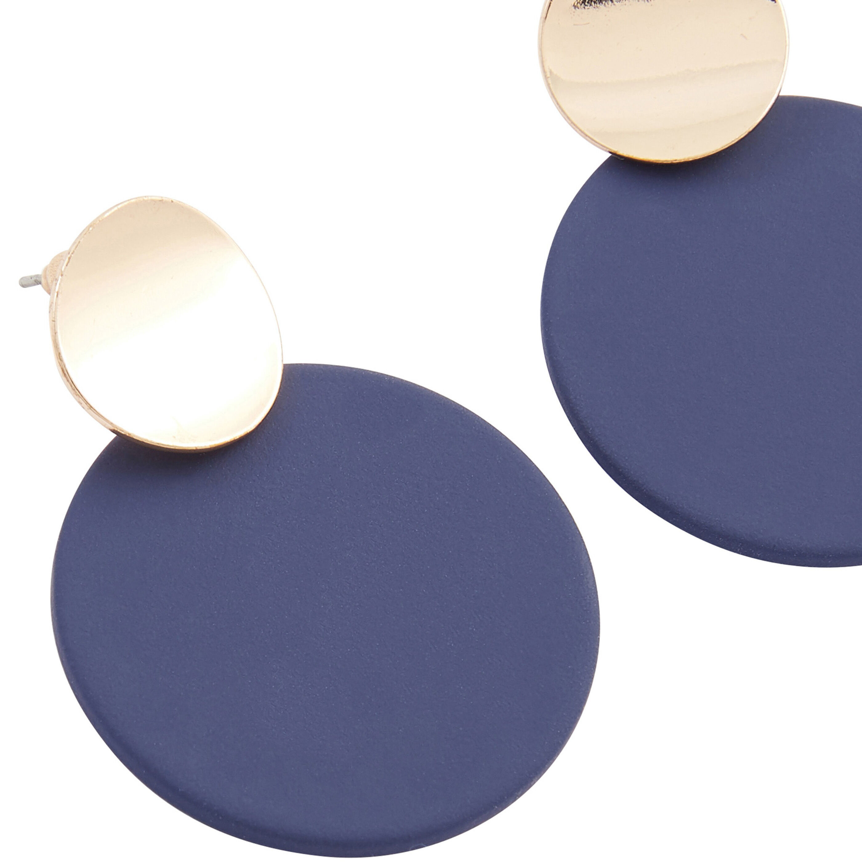 Boucles d'oreilles disques bleus - BIJOUX