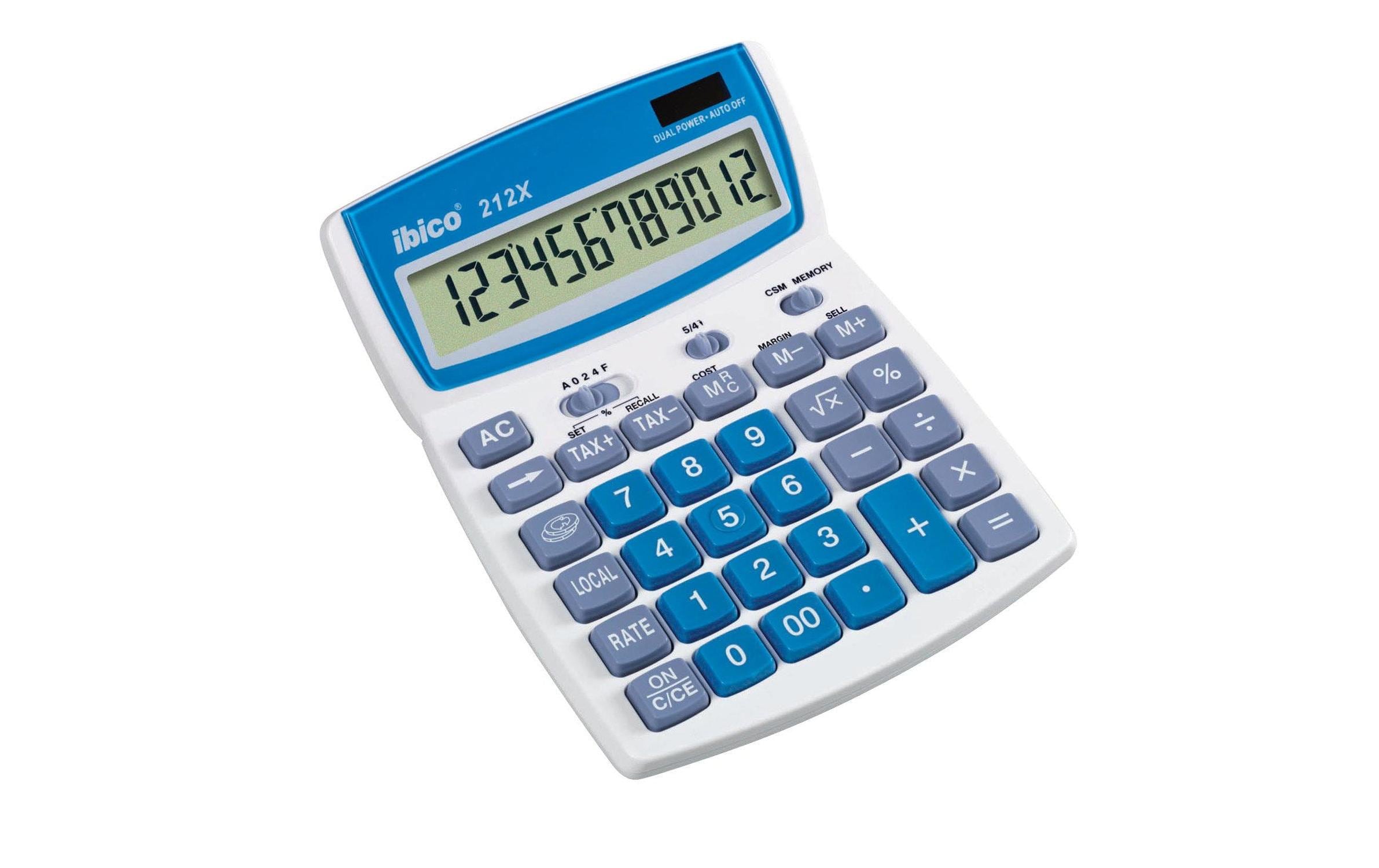 Taschenrechner 212XTischrechner mit breiten Tasten und extragrossem Display