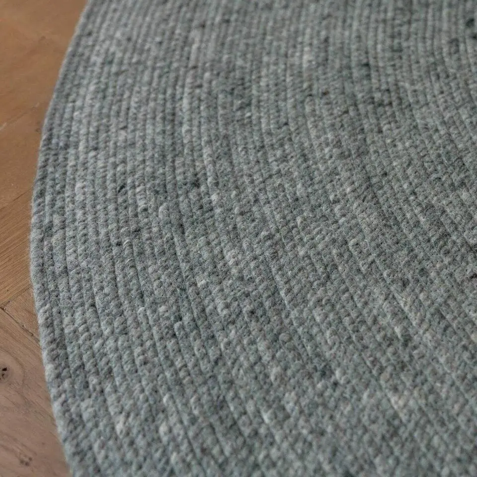 Interieur05 rond vloerkleed Gapo groen - 220 x 220 cm
